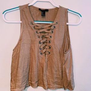 Tan crop top
